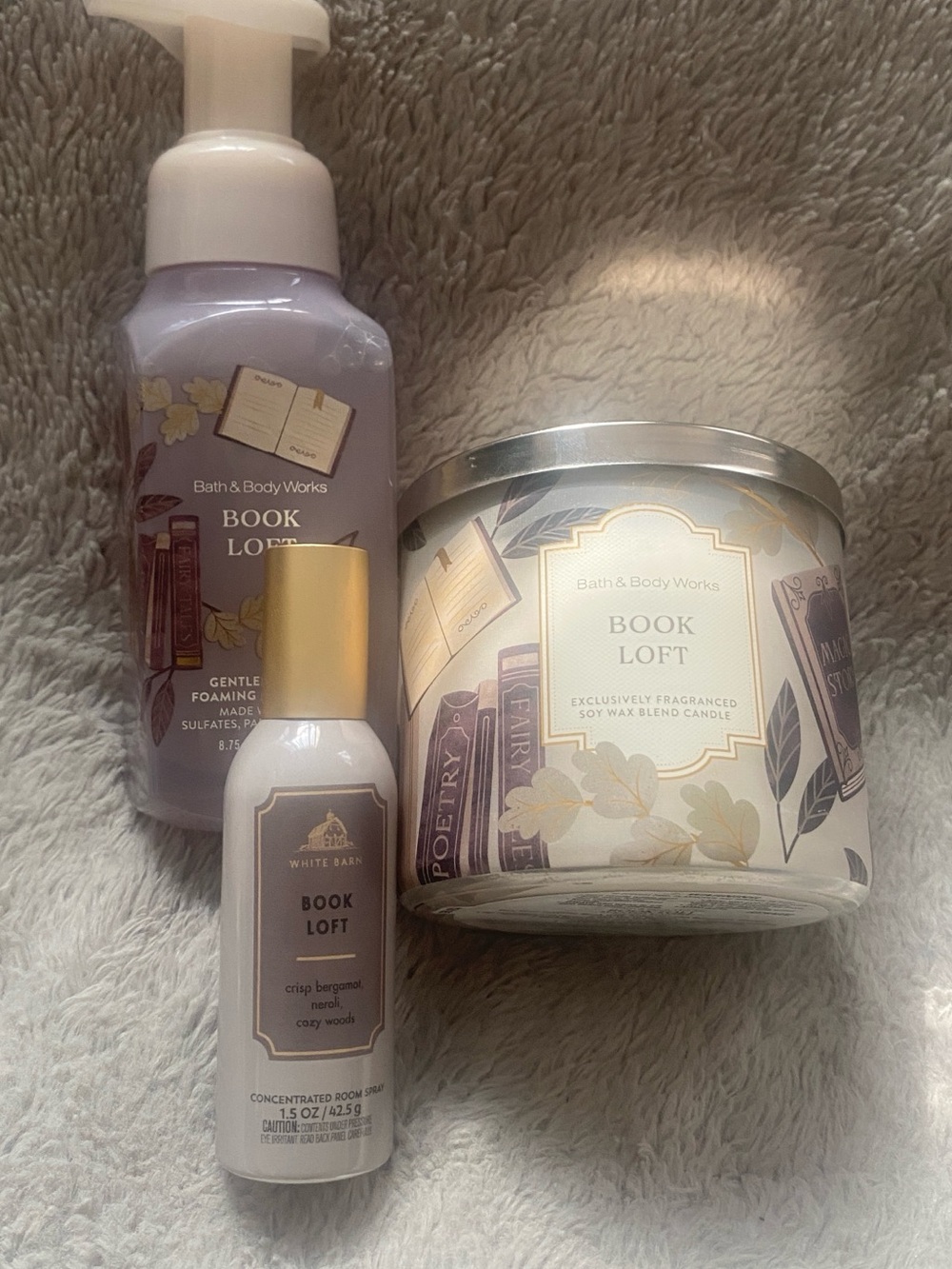 Bath & Body Works Book Loft Set - Lavender Purple & Cream